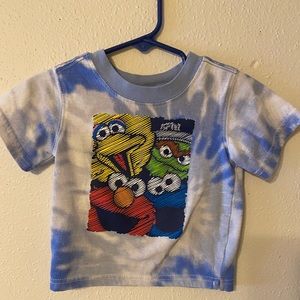 Blue Tie Dye Sesame Street Shirt 12mo